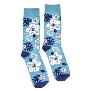 Mens Novelty Socks Tropical Flower Hawaii